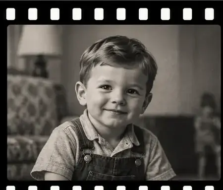 Illustrative childhood portrait