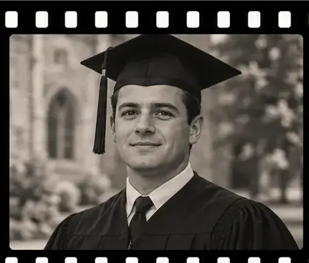 Illustrative graduation portrait